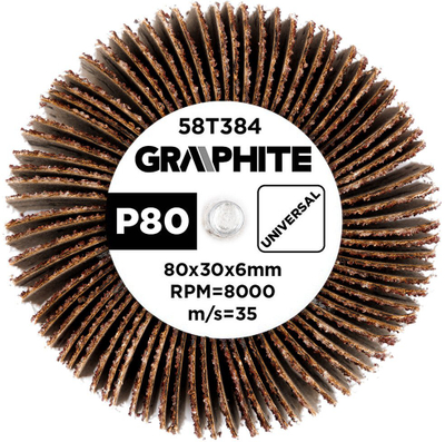 Disk gërryes Topex Mounted Mop P80, 80 x 30 x 6 mm