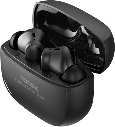 Bluetooth слушалки Tonsil TW50BT, безжични, црни