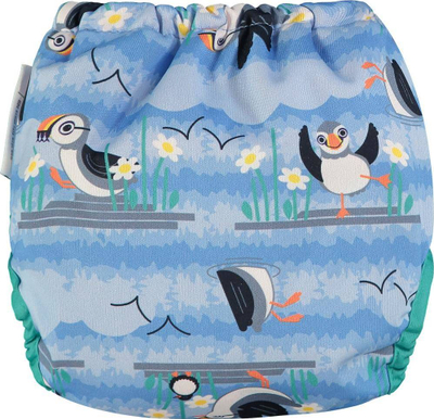 Пелена за повеќекратна употреба Close Caboo Swaddle Pop in AIO V2, 3-16 kg, со бамбусов влошок, Blue Puffin