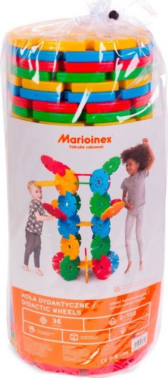 Lodër ndërtimi Marioinex Giant Wheels, 36 copë, plastikë, shumëngjyrëshe