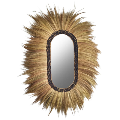 Pasqyrë oval rayung 110×5×160 cm (HM7803), zezë