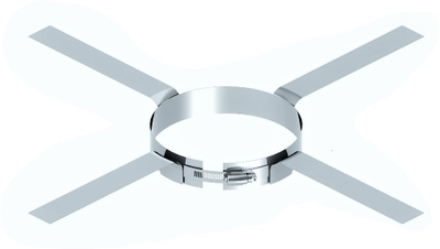 Kapëse montuese Jeremias FU40080, për tub 80mm, metalike
