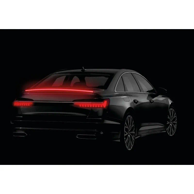 Shirit Led Spoiler Karboni I Kuq 120cm 12v