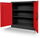 Dollap metalik Office Cabinet Beata, për dokumente, anthracite me të kuqe