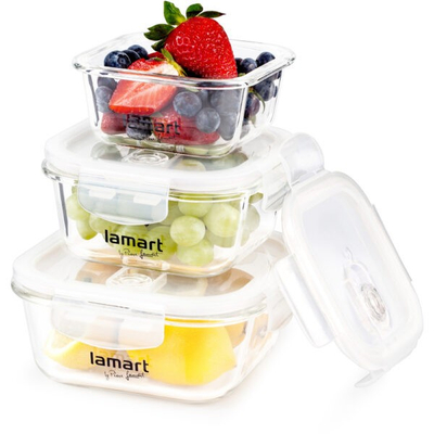 Set i kutive të ushqimit Lamart LT6012, 3 copë