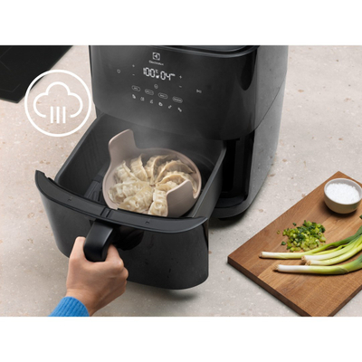 Fritezë me ajër Electrolux Series 800 EAF7SB, funksion avullimi, digjitale, e zezë