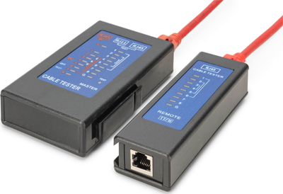 Testues kabllosh rrjeti Digitus, RJ45, për CAT5 CAT6 PoE, i zi