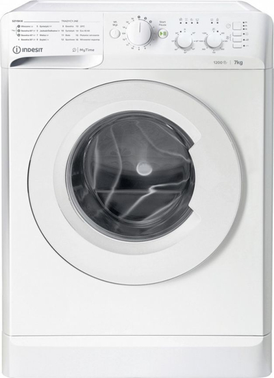 Rrobalarëse Indesit MTWC 71252 W PL, 153 kWh , e bardhë 
