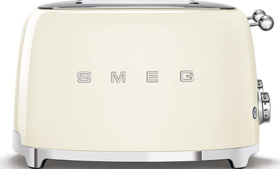 Toster Smeg TSF03, 4 feta, trup metalik, ngjyrë krem