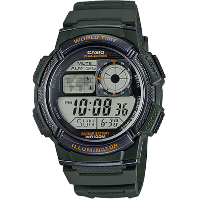 Orë dore Casio AE-1000W-3A, e gjelbër