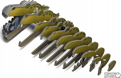 Puzzle 3D Safari Ltd EUGY Alligator, lodër edukative, material biodegradues, shumëngjyrësh