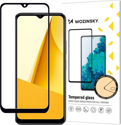 Qelq mbrojtës Wozinsky për Vivo Y16 Y02s, xham i temperu, kornizë e zezë