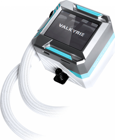 Ftohës uji për procesor Valkyrie Syn 240 ARGB, radiator 240 mm, ekran 2.4\", i bardhë