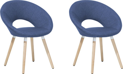 Set karrigesh ngrënieje ROSLYN, 2 copë, me stof, blu navy