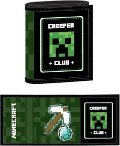 Portofol Minecraft Creeper, mbyllje me velcro, për fëmijë, jeshil