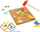 Lodër druri Montessori Woopie Green Cork Hammering Set, dërrasë tapë, forma me ngjyra