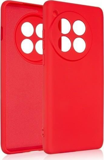 Mbulesë silikoni Beline për OnePlus 12 5G, kundër rrëshqitjes, e kuqe