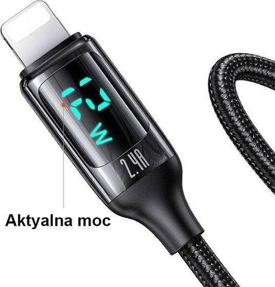 Kabllo USB Usams US-SJ535, USB-A në Lightning, 1.2m, e zezë
