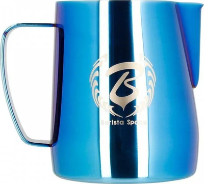 Ibrik qumështi Barista Space, 350ml, çelik inox, blu shumëngjyrësh