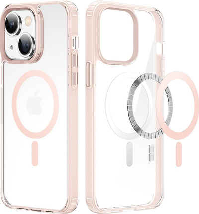 Mbulesë telefoni Dux Ducis Clin2 për iPhone 14 Plus, magnetike MagSafe, rozë transparente