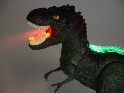 Dino Rex lodër me pult, me tym e drita, jeshil