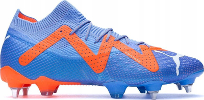 Këpucë futbolli Puma FUTURE ULTIMATE MxSG, për bar të butë, unisex, blu me portokalli