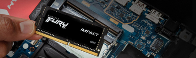 RAM меморија за лаптоп Kingston FURY Impact, 16GB DDR4, 2666MT/s, црна