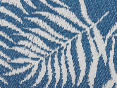 Tapet oborri pa firmë Palm Leaf, 120 x 180 cm, material sintetik, blu