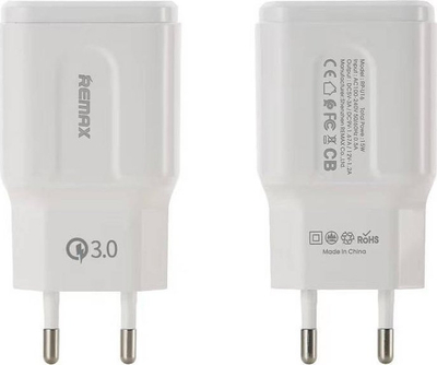 Karikues muri Remax RP-U16, 1xUSB, Quick Charge 3.0 3A, i bardhë