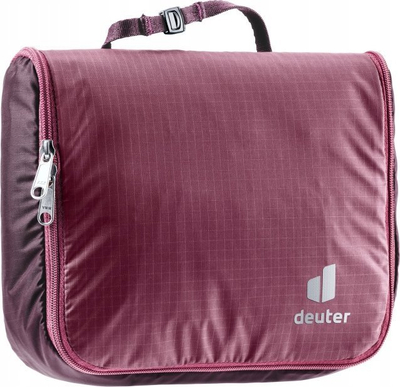 Çantë tualeti Deuter Wash Center Lite I, 1.5L, me varëse, ngjyrë kafe aubergine