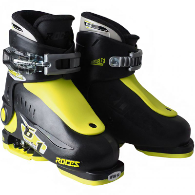 Çizme skish Roces Idea Up Jr 450490 18, për fëmijë, të rregullueshme, të zeza lime