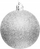Toptha dekor për bredh Time&amp;Table, 6 copë, 8 cm, argjend
