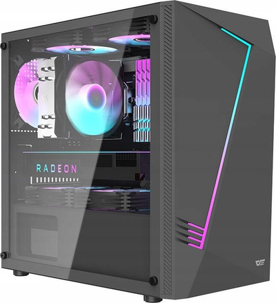 Kuti kompjuteri Aigo AL390, Middle Tower, me ventilator RGB, e zezë