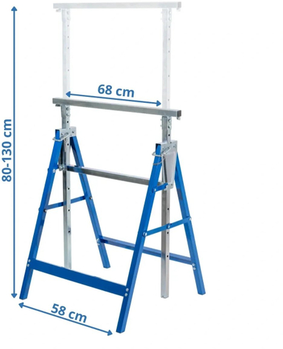 Stativ pune DEDRA N1102A, kapacitet 200kg, lartësi 80-130cm, blu