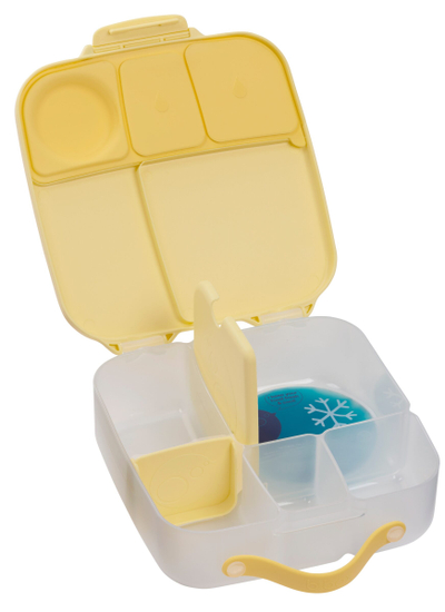 Kuti ushqimi b.box Snack Box, ndarje të rregullueshme, kapak fleksibël, mente e hapur
