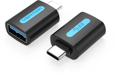 Adapter USB Vention USB C në USB 3.0 OTG, plastikë PVC, i zi