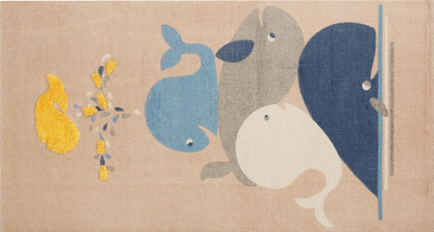 Tapet fëmijësh Beliani Kids Rug SEAI, pambuk, 80x150 cm, bezhë