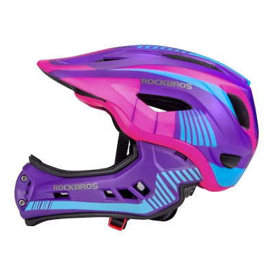 Kaskë biçiklete për kalamoj Rockbros TT-32SBPP-S, 48-53 cm, vjollcë me rozë