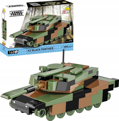 Lodër me blloqe Cobi K2 Black Panther, 160 elemente, shkallë 1:72