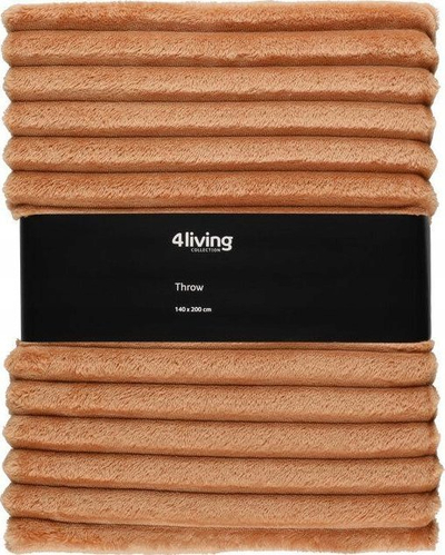 Batanije fleece 4Living Morris, 140x200cm, 100% poliester, kafe