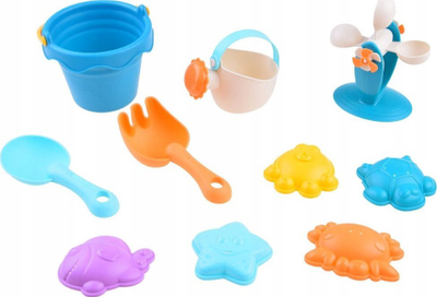 Set lodrash rërë Soft Sand WATER ZA3404, me kovë dhe kallëpe, shumëngjyrësh