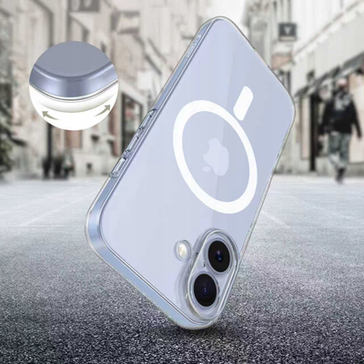 Mbështjellës telefoni Tech-Protect FlexAir MagSafe për iPhone 17, TPU, me unazë magnetike, transparent