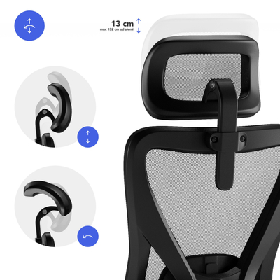 Karrige zyre SENSE7 Tone, ergonomike, shpinore rrjetë, e zezë