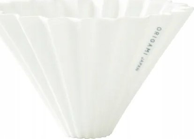 Dripper kafe Origami M, porcelan, masa M, i bardhë