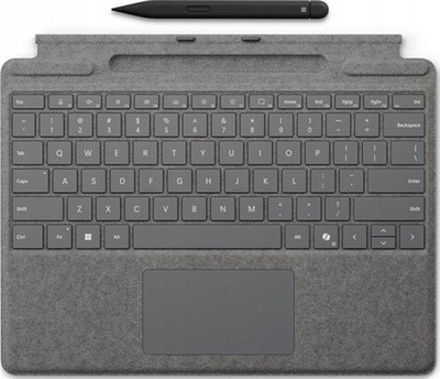 Set tastierë edhe stilolaps Microsoft për Surface Pro 8 9 10 11, me touchpad, gri