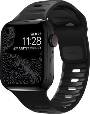 Rrip sportiv Avod për Apple Watch, 41mm / 42mm, FKM rubber, i zi