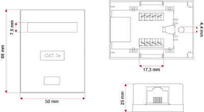 Prizë rrjeti Alantec GN005, Cat.5e, 1xRJ45, e bardhë
