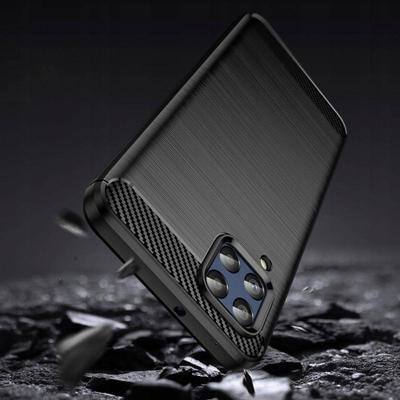 Maskë telefoni Tech-Protect TPUCarbon për Samsung Galaxy M33 5G, gome TPU e butë, efekt karbon, e zezë