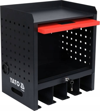 Dollap veglash Yato YT.POWER TOOL CABINET, me bravë, metalik, i zi e kuq