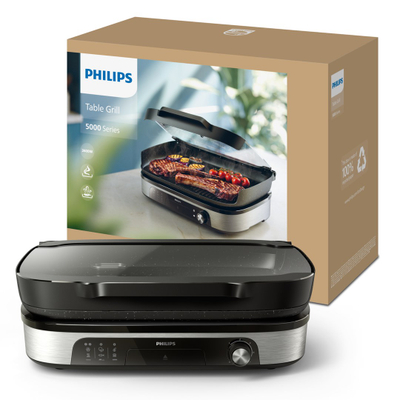 Grill elektrik Philips HD6212/90, 2400W, 1250 cm², i zi